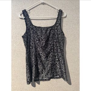 White House Black Market gothic style fitted sleeveless top